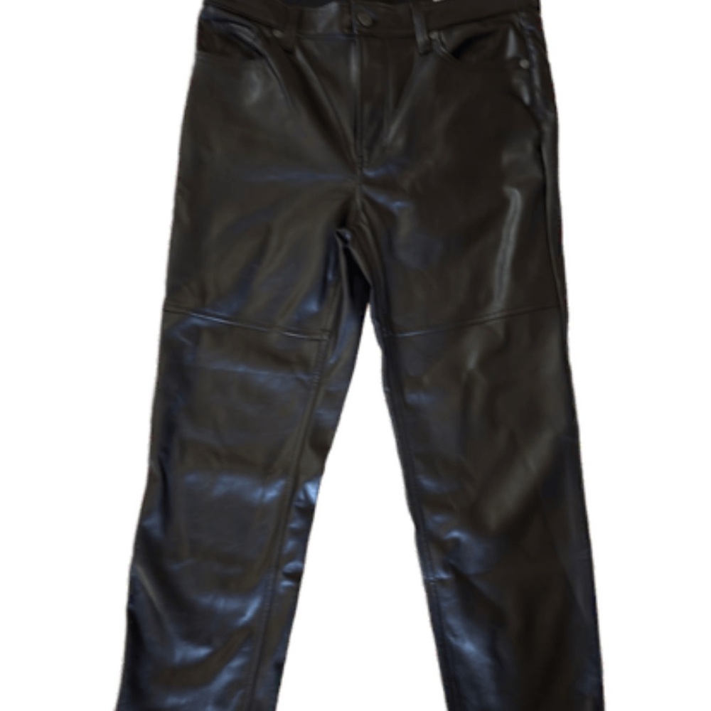 GAP Black Faux Leather Pants